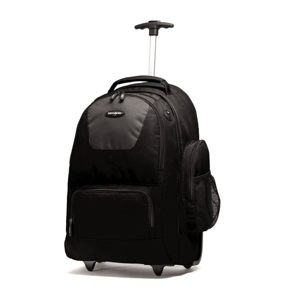 Samsonite Wheeled Backpack Laptop Computer Bag Travel Carryon Black Overnight - Picture 1 of 9
